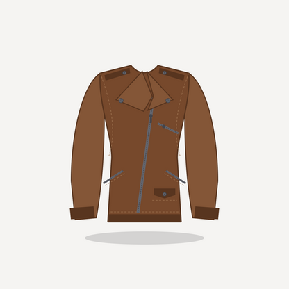 Phantom in Brown with Gunmetal hardware — custom women's leather jacket by Arian Leather