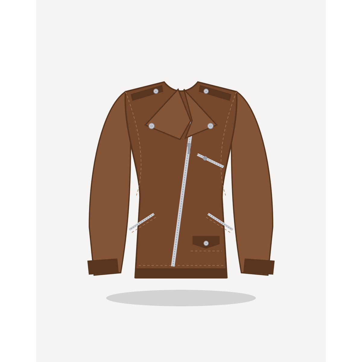 Phantom in Brown with Silver hardware — custom women's leather jacket by Arian Leather