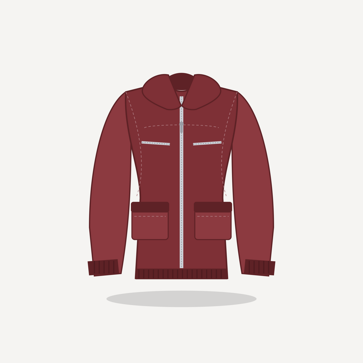 Pilot in Red with Silver hardware — custom women's leather jacket by Arian Leather