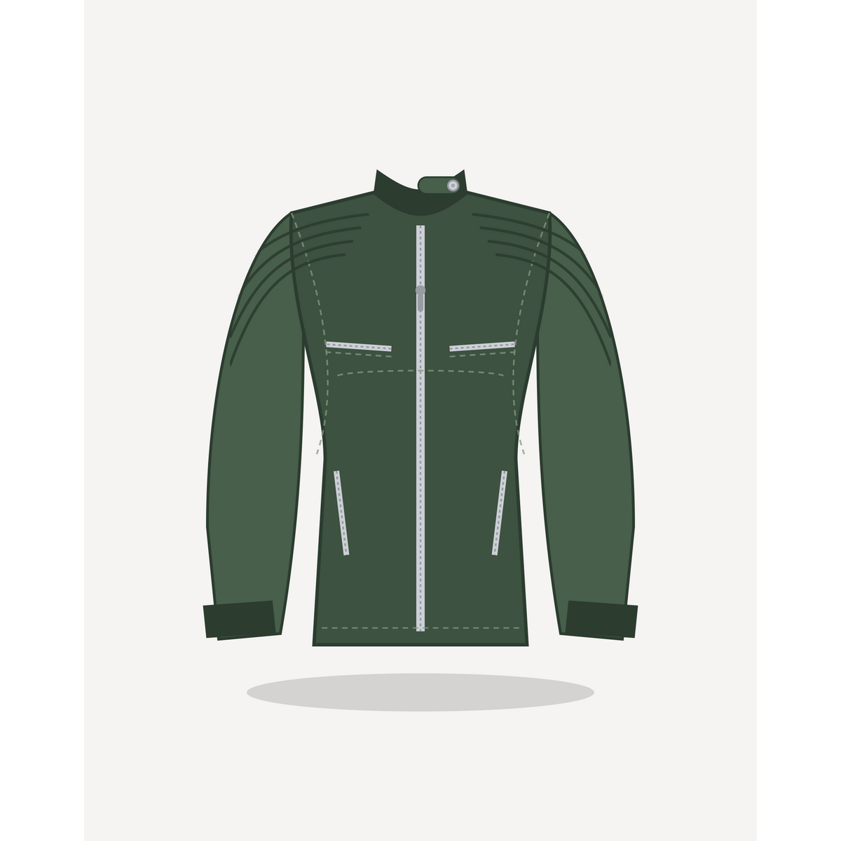 Thunder Ride in Green with Silver hardware — custom women's leather jacket by Arian Leather
