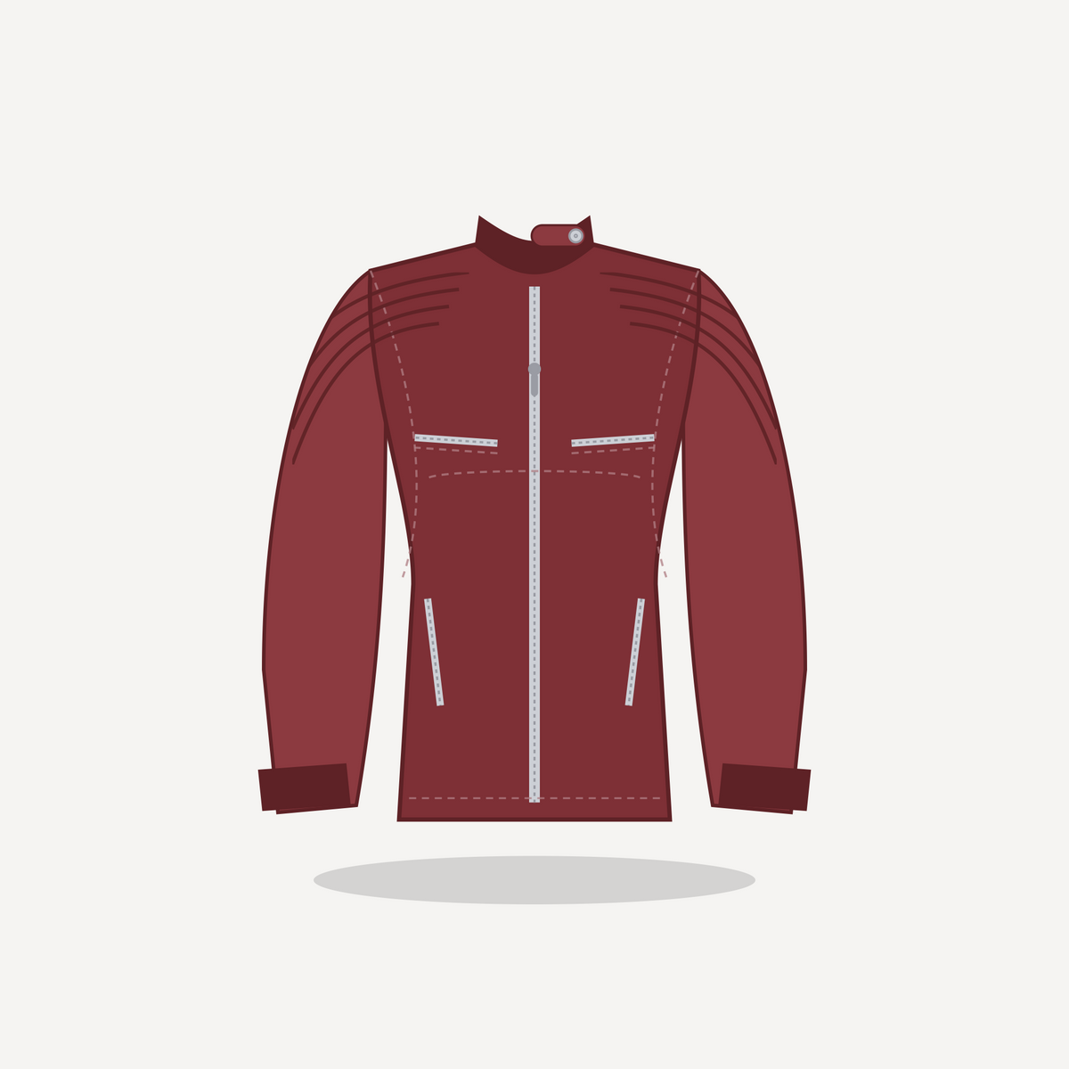 Thunder Ride in Red with Silver hardware — custom women's leather jacket by Arian Leather