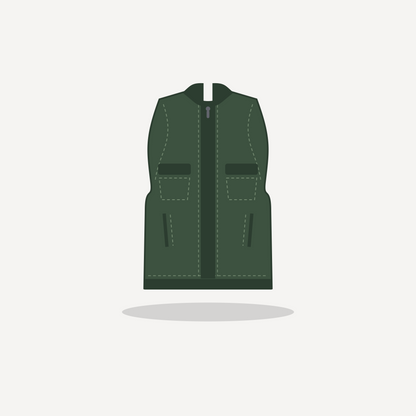SOA in Green with Gunmetal hardware — custom men's leather vest by Arian Leather
