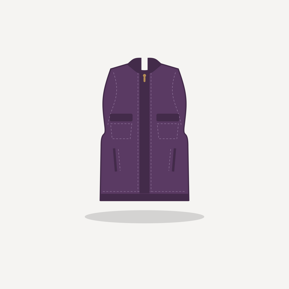 SOA in Purple with Brass hardware — custom men's leather vest by Arian Leather
